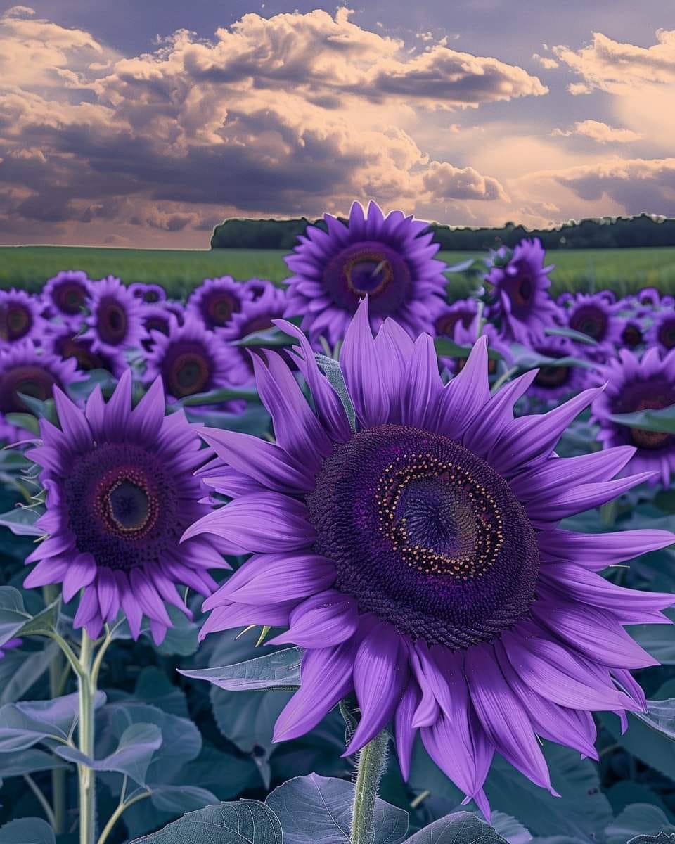 purple sunflower plants